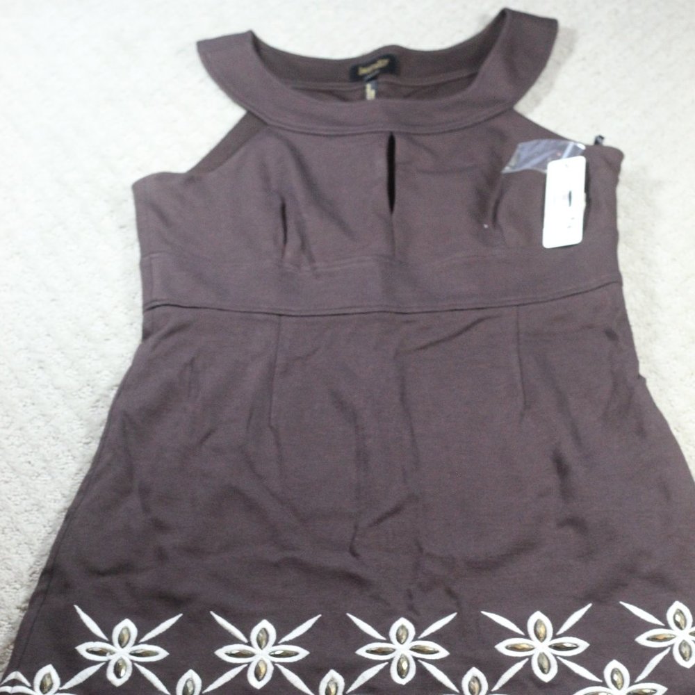 NWT Laundry by Shelli Segal Size 10 Brown Dress